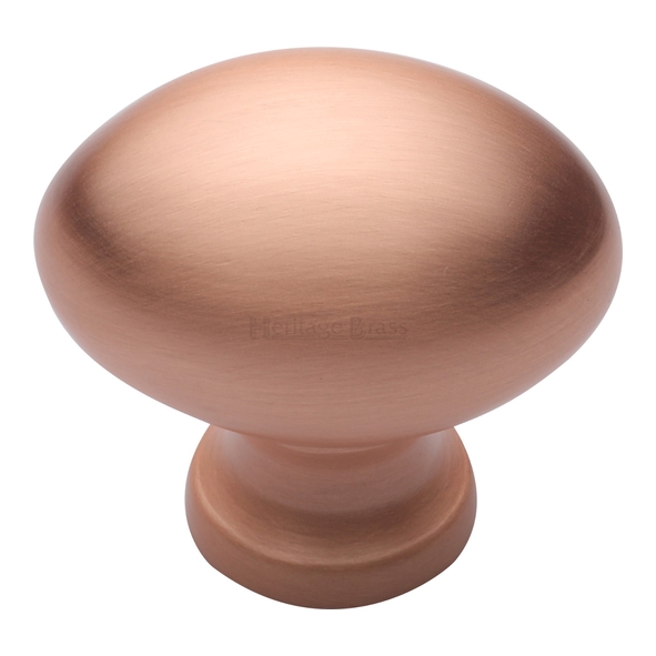 C114 32-SRG • 32 x 15 x 28mm • Satin Rose Gold • Heritage Brass Oval Cabinet Knob